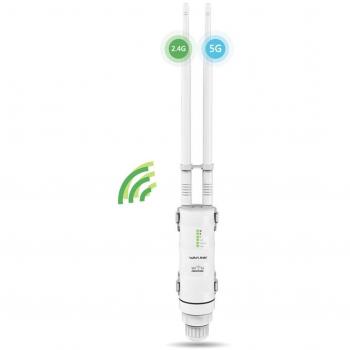 Repetidor WiFi Exterior MECO AC600 Extensor de Red Banda Dual