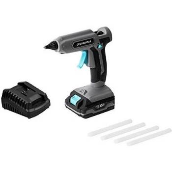 Cecotec Pistola de Encolar sin Cables CecoRaptor Perfect Fix 2020 Advance. Batería 20V y 2000 mAh, Barras de Diámetro 11mm y 150 mm de largo, Temperatura de trabajo 180ºC, Autonomía hasta 30 min