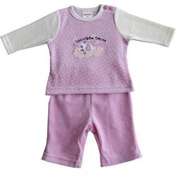 Schnizler Nickianzug Himmlische Träume - Traje De Footing Bebé-Niña, color rosa, talla 80