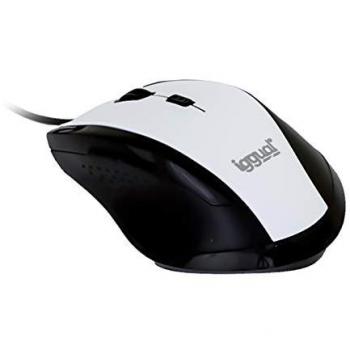Iggual Work 1 - Ratón óptico USB, color blanco