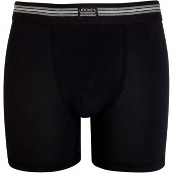 Trunks Jockey de Algodón Stretch en Paquete de 3, Detalle de Etiqueta, Talla XXL - Color Negro