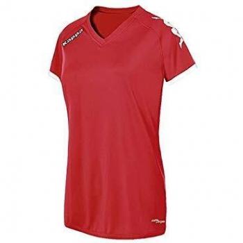 Kappa Cascia Ss Wo Camiseta, Mujer, Rojo, 2XS