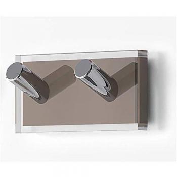Gedy Rainbow Percha, Resinas termoplásticas, Transparente tórtola, Doble