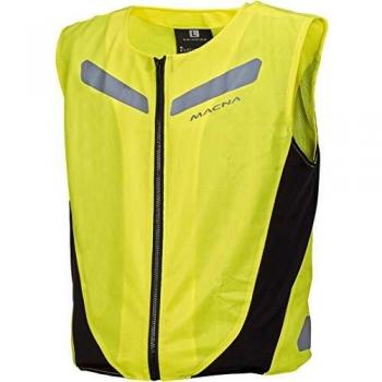 Macna Vision 4 All Element – Chaleco de moto de alta visibilidad, unisex, para adulto, amarillo/negro, talla L