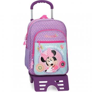 Mochila escolar Minnie Today is my day con carro 40 cm