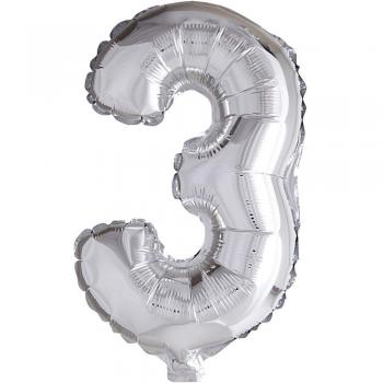 Globo de aluminio plateado, 41 cm de alto, 1 unidad