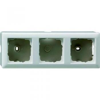 Gira 006327 Matte White Surface-Mounted Triple Switch Box