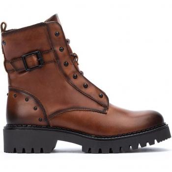 Botines de mujer Pikolinos AVILES W6P en piel con cordones y cremallera