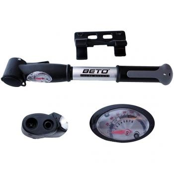 NEW Beto CLD-024G Dual Head Mini Pump with 120 PSI Gauge Alloy Barrel by Beto