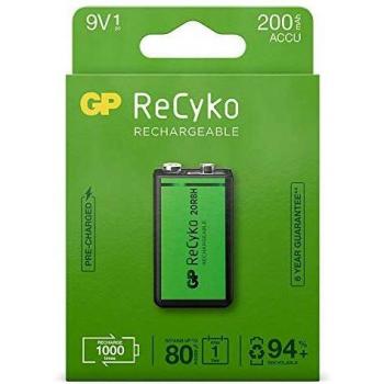 Batería recargable 9V Ni-Mh 200 Mah de alta capacidad y larga duración