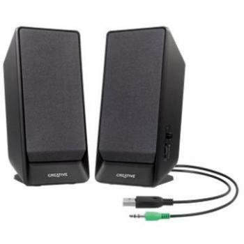 Creative A50 - Altavoces 2.0, Color Negro
