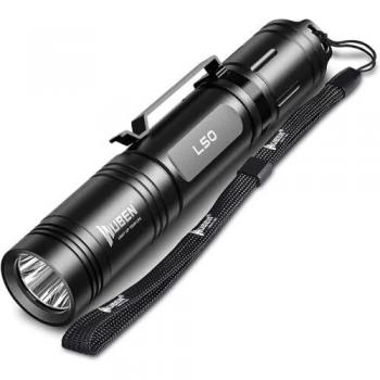 WUBEN L50 Linterna Led 1200 Lumens USB Recargable Alta Potencia Impermeable con Función de Memoria,5 Modos Linternas para Camping Montañismo Senderismo Emergencia
