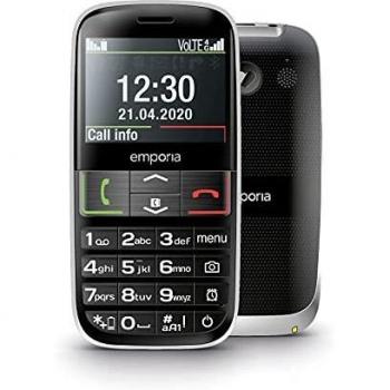 Smartphone Emporia Active V50 4G para adultos mayores, pantalla de 2.31, Android 8.1, cámara, resistente IP54, con estación de carga y tecla SOS