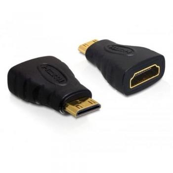 DeLOCK 65244 Adaptador de Cable 19-p HDMI-C M 19-p HDMI-A F Negro - Adaptador para Cable