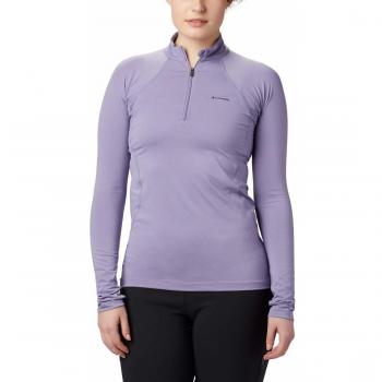 Columbia Midweight Stretch Camiseta Térmica con Cremallera Media, Mujer, Lila