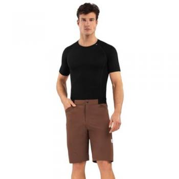 Pantalón Corto de Ciclismo Gravel para Hombre Siroko Valley Marrón L