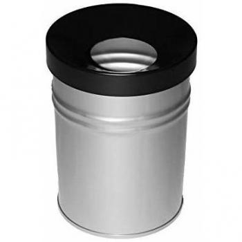 Contenedor de residuos autoextinguible 24L, gris, diámetro 295mm, altura 370mm