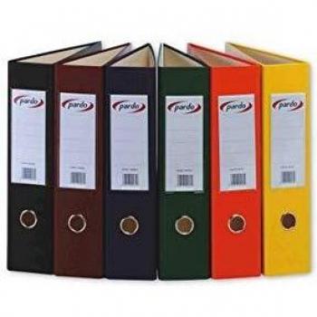 Pardo - Archivador Palanca Folio amarillo