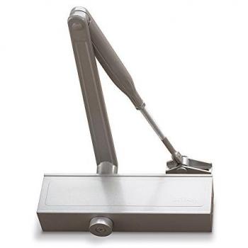 Briton 1110.SES CE Closer: Template Size 2-4 Trimplate c/w Screw Thread Arm for Fire Doors, Silver