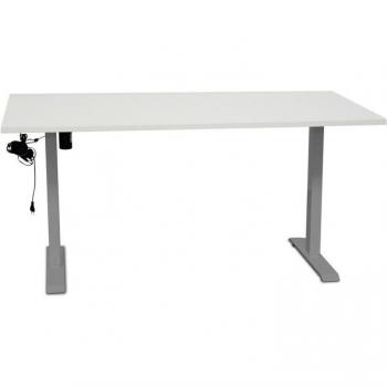 Mesa Elevable Eléctrica de Oficina 140x80 cm Kunna Pata Gris