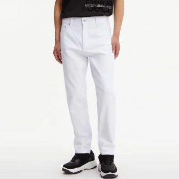Calvin Klein Slim-fit White Cotton Dad Jeans - W29, 5-Pocket Design