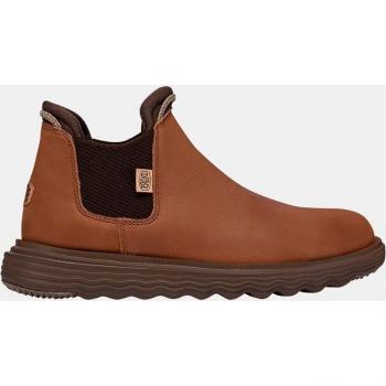 Hey Dude Women's Branson Elastic Detail Leather Boots
