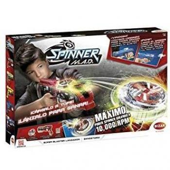 Bizak- Single Shot Blaster Spinner Mad Juguete, Multicolor