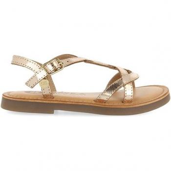 Gioseppo - Sandalias de niña de piel metalizada en color plomo con materiales reciclados