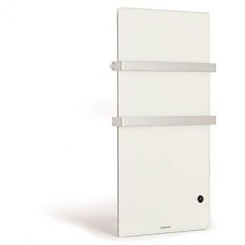 Toallero eléctrico de cristal con WiFi y pantalla LED, 600W, ultrafino, temporizador semanal y protección IP34