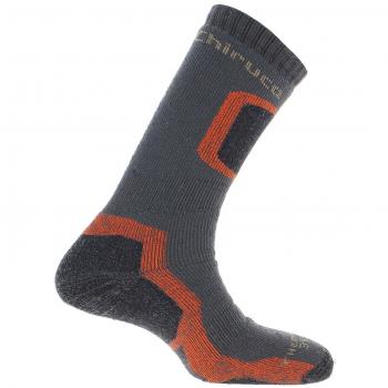 Calcetines Chiruca Thermolite Trekking Antibacteriano Largos Negro Naranja 35 - 38