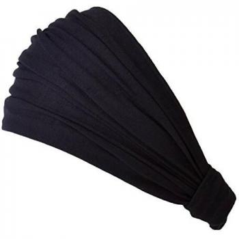 Casualbox Hombre Cinta De Correr - Bandana Pelo Pañuelos Diadema Mujer Elastica Negro