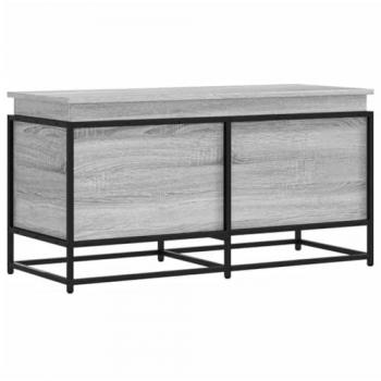 Caja de almacenaje con tapa madera gris Sonoma 100x40x51,5 cm, Caja de Mantas, baúl de almacenaje, Caja de almacenaje de Juguetes