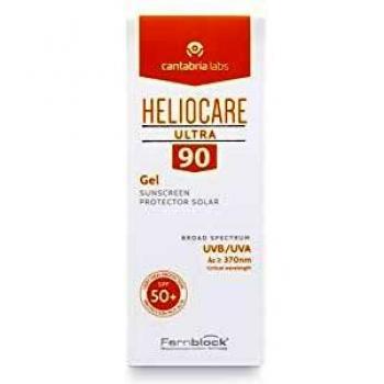 Heliocare Ultra Gel SPF 90 50ml / Gel Face Sunscreen / Daily Uva and Uvb Anti-Ageing Sun Block / Combination, Oily & Normal Skin/ Matte Finish