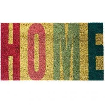 Fisura DM0089 - Felpudo diseño Home, multicolor con fondo gris