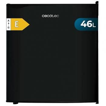 Cecotec GrandCooler 20000 SilentCompress Black E - Frigorífico mini cíclico, capacidad de 46L, altura 48,7 cm, ancho 48 cm, bajo consumo energético, puerta reversible