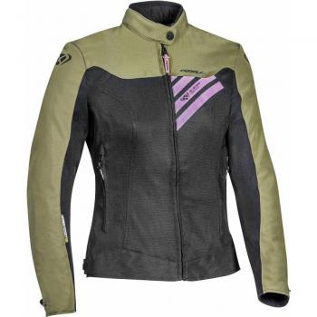 Ixon Chaqueta textil de moto para mujer Orion Negro-Marrón-Rosa y Negro-Verde (S)