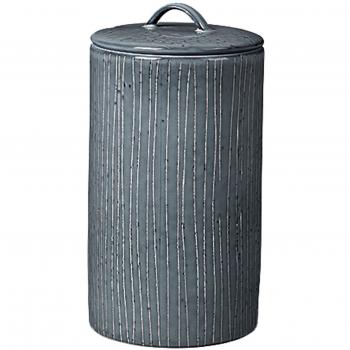 broste Copenhagen Nordic Sea Lata con Tapa, gres, Azul, 20x12cm
