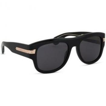 Gucci GG1517S 001 54 Gafas de sol para hombre con montura negra, lentes oscuros, diseño cuadrado y logo GG en las varillas