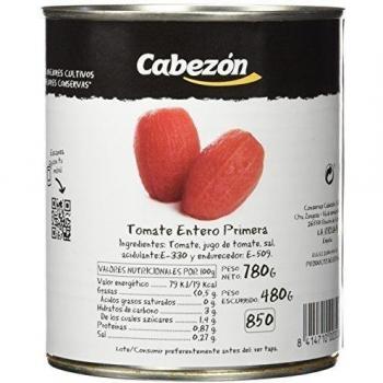 Conservas Cabezón Lata de Tomate Entero Pelado - 780 gr