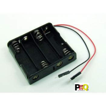 POPESQ® - Adaptador/Adapter Caja para Pilas Soporte Pilas/Battery Holder 4 x AA
