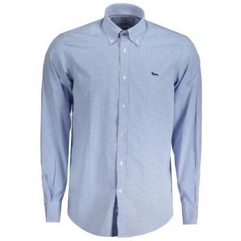 Light Blue Regular Fit Cotton Shirt for Men - Size L