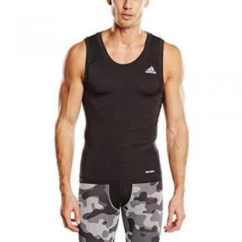 adidas TF Base Tank - Camiseta para hombre, color negro / blanco, talla M