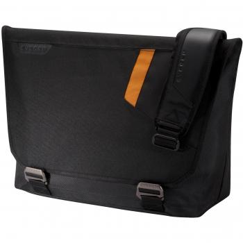 Everki Track - Bolsa de mensajero para portátiles de hasta 15.6, color negro