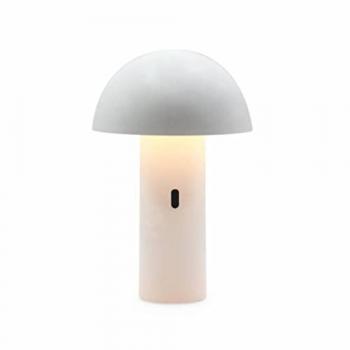 Lámpara de sobremesa inalámbrica ajustable blanca para interior y exterior, altura 28 cm