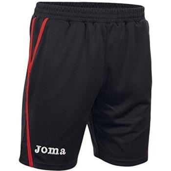 Joma Game - Pantalones cortos para niños de 10-12 años, color negro / rojo