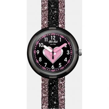 Reloj para Niños Flik Flak Cuoricino FPNP071, Reloj de niña Garden Fiesta FPNP071 Bio PET negro