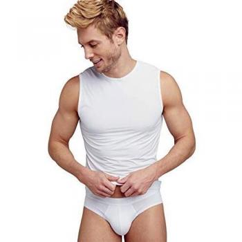 Pack de tres camisetas interiores ajustadas sin mangas para hombre de microfibra