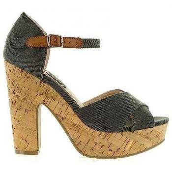 Sandalias de Mujer Refresh 63254 Lona Negra EU 37
