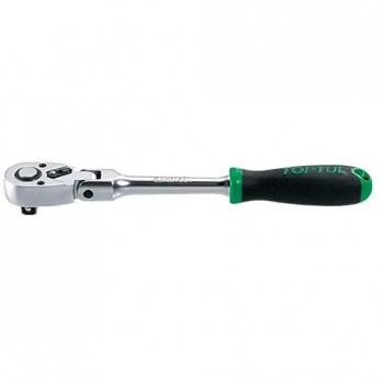 Chicharra reversible TOPTUL CJHM1228 - Herramienta de mano, diseño ergonómico, fabricada en acero al cromo-vanadio, mecanismo reversible para apretar y aflojar tuercas y tornillos,