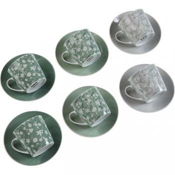 Set de 6 tazas de té Margareta - Porcelana